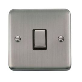 Click DPSS722BK Deco Plus Stainless Steel Ingot 1 Gang 20A 2 Pole Switch - Black Insert image