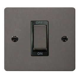 Click FPBN500BK Define Black Nickel Ingot 1 Gang 45A 2 Pole Plate Switch - Black Insert image