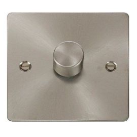 Click FPBS161 Define Brushed Steel 1 Gang 100W 2 Way Dimmer Switch 