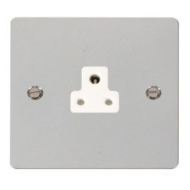 Click FPCH039WH Define Polished Chrome 2A Round Pin Socket Outlet - White Insert