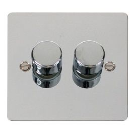 Click FPCH152 Define Polished Chrome 2 Gang 400Va 2 Way Dimmer Switch image