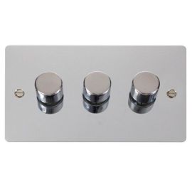 Click FPCH153 Define Polished Chrome 3 Gang 400Va 2 Way Dimmer Switch  image