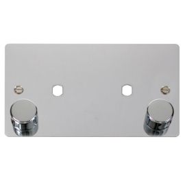 Click FPCH186 MiniGrid Polished Chrome 1 Gang 1630W Max 2 Aperture Define Unfurnished Dimmer Plate and Knob image