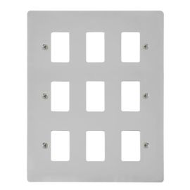 Click FPCH20509 GridPro Polished Chrome 9 Gang Define Front Plate image