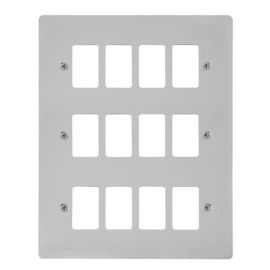 Click FPCH20512 GridPro Polished Chrome 12 Gang Define Front Plate image