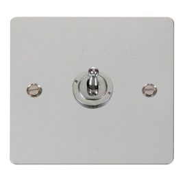 Click FPCH421 Define Polished Chrome 1 Gang 10AX 2 Way Toggle Plate Switch  image