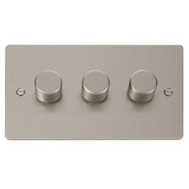 Click FPPN153 Define Pearl Nickel 3 Gang 400Va 2 Way Dimmer Switch  image