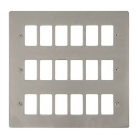 Click FPPN20518 GridPro Pearl Nickel 18 Gang Define Front Plate image
