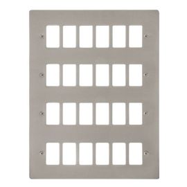 Click FPPN20524 GridPro Pearl Nickel 24 Gang Define Front Plate image