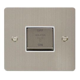 Click FPSS520WH Define Stainless Steel Ingot 10A 3 Pole Fan Isolation Plate Switch - White Insert image