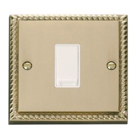 Click GCBR011WH Deco Georgian Style 1 Gang 10AX 2 Way Plate Switch - White Insert