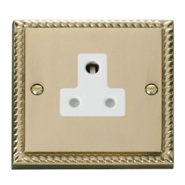 Click GCBR038WH Deco Georgian Style 5A Round Pin Socket - White Insert image