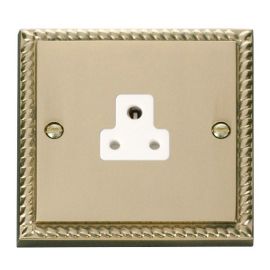 Click GCBR039WH Deco Georgian Style 2A Round Pin Socket - White Insert image