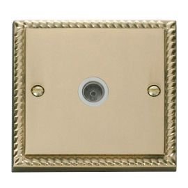 Click GCBR065WH Deco Georgian Style 1 Gang Non-Isolated Co-Axial Socket - White Insert image