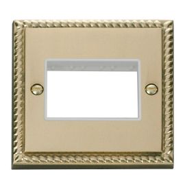 Click GCBR403WH MiniGrid Georgian Style 1 Gang 3 Aperture Deco Unfurnished Front Plate - White Insert