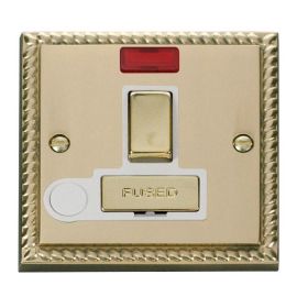 Click GCBR552WH Deco Georgian Style Ingot 13A Flex Outlet Neon Switched Fused Spur Unit - White Insert image