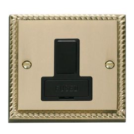 Click GCBR651BK Deco Georgian Style 13A Switched Fused Spur Unit - Black Insert image
