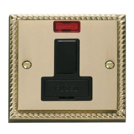 Click GCBR652BK Deco Georgian Style 13A Neon Switched Fused Spur Unit - Black Insert image