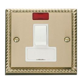 Click GCBR652WH Deco Georgian Style 13A Neon Switched Fused Spur Unit - White Insert image