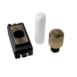 Click GM050BKAB GridPro Antique Brass 1 Module Dimmer Mounting Kit - Black Insert image