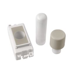 Click GM050PWPN GridPro Pearl Nickel 1 Module Dimmer Mounting Kit - White Insert