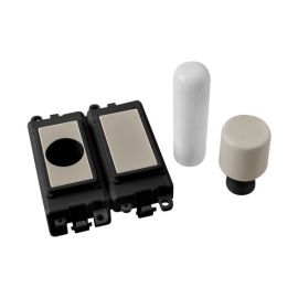 Click GM150BKPN GridPro Pearl Nickel 2 Module Dimmer Mounting Kit - Black Insert image