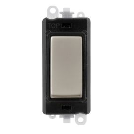 Click GM2004BKPN GridPro Pearl Nickel 20AX 2 Way Retractive Switch Module - Black Insert image