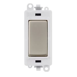 Click GM2004PWPN GridPro Pearl Nickel 20AX 2 Way Retractive Switch Module - White Insert image