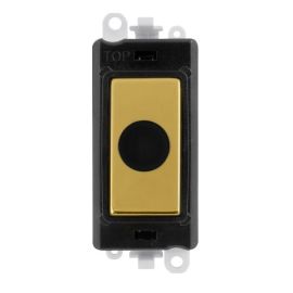 Click GM2017BKBR GridPro Polished Brass 20A Flex Outlet Module - Black Insert image