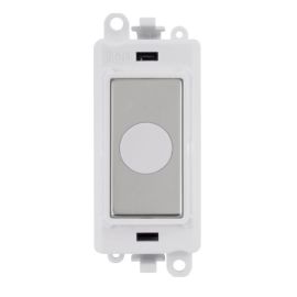 Click GM2017PWCH GridPro Polished Chrome 20A Flex Outlet Module - White Insert image