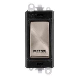 Click GM2018BKBS-FZ GridPro Brushed Steel 20AX 2 Pole FREEZER Switch Module - Black Insert image