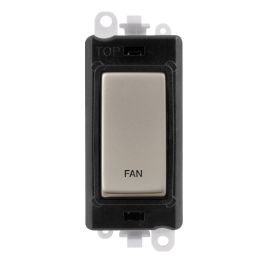 Click GM2018BKPN-FN GridPro Pearl Nickel 20AX 2 Pole FAN Switch Module - Black Insert