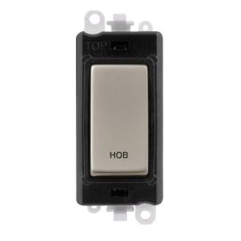 Click GM2018BKPN-HB GridPro Pearl Nickel 20AX 2 Pole HOB Switch Module - Black Insert image