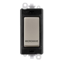 Click GM2018BKPN-MW GridPro Pearl Nickel 20AX 2 Pole MICROWAVE Switch Module - Black Insert image
