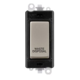 Click GM2018BKPN-WD GridPro Pearl Nickel 20AX 2 Pole WASTE DISPOSAL Switch Module - Black Insert image
