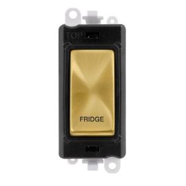 Click GM2018BKSB-FD GridPro Satin Brass 20AX 2 Pole FRIDGE Switch Module - Black Insert image