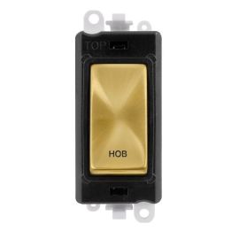 Click GM2018BKSB-HB GridPro Satin Brass 20AX 2 Pole HOB Switch Module - Black Insert