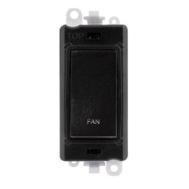 Click GM2018BK-FN GridPro Black 20AX 2 Pole FAN Switch Module - Black Insert image