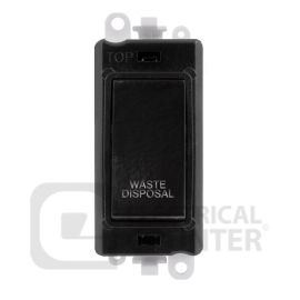 Click GM2018BK-WD GridPro Black 20AX 2 Pole WASTE DISPOSAL Switch Module - Black Insert image