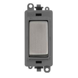 Click GM2018GYSS GridPro Stainless Steel 20AX 2 Pole Switch Module - Grey Insert image