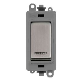 Click GM2018GYSS-FZ GridPro Stainless Steel 20AX 2 Pole FREEZER Switch Module - Grey Insert image