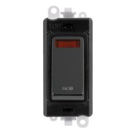 Click GM2018NBKBN-HB GridPro Black Nickel 20AX 2 Pole Neon HOB Switch Module - Black Insert image