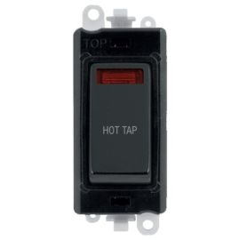 Click GM2018NBKMB-HT GridPro Matt Black 20AX 2 Pole Neon HOT TAP Switch Module - Black Insert