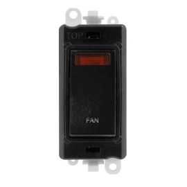 Click GM2018NBK-FN GridPro Black 20AX 2 Pole Neon FAN Switch Module - Black Insert image