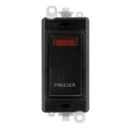 Click GM2018NBK-FZ GridPro Black 20AX 2 Pole Neon FREEZER Switch Module - Black Insert