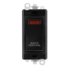 Click GM2018NBK-WD GridPro Black 20AX 2 Pole Neon WASTE DISPOSAL Switch Module - Black Insert image