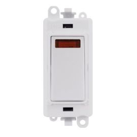 Click GM2018NPW GridPro White 20AX 2 Pole Neon Switch Module - White Insert