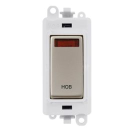 Click GM2018NPWPN-HB GridPro Pearl Nickel 20AX 2 Pole Neon HOB Switch Module - White Insert