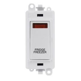 Click GM2018NPW-FF GridPro White 20AX 2 Pole Neon FRIDGE FREEZER Switch Module - White Insert image