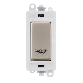 Click GM2018PWPN-CH GridPro Pearl Nickel 20AX 2 Pole COOKER HOOD Switch Module - White Insert